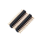 Breakable Male Straight Gold Plated Black Pin Header Connector 1-40p 2.54mm
