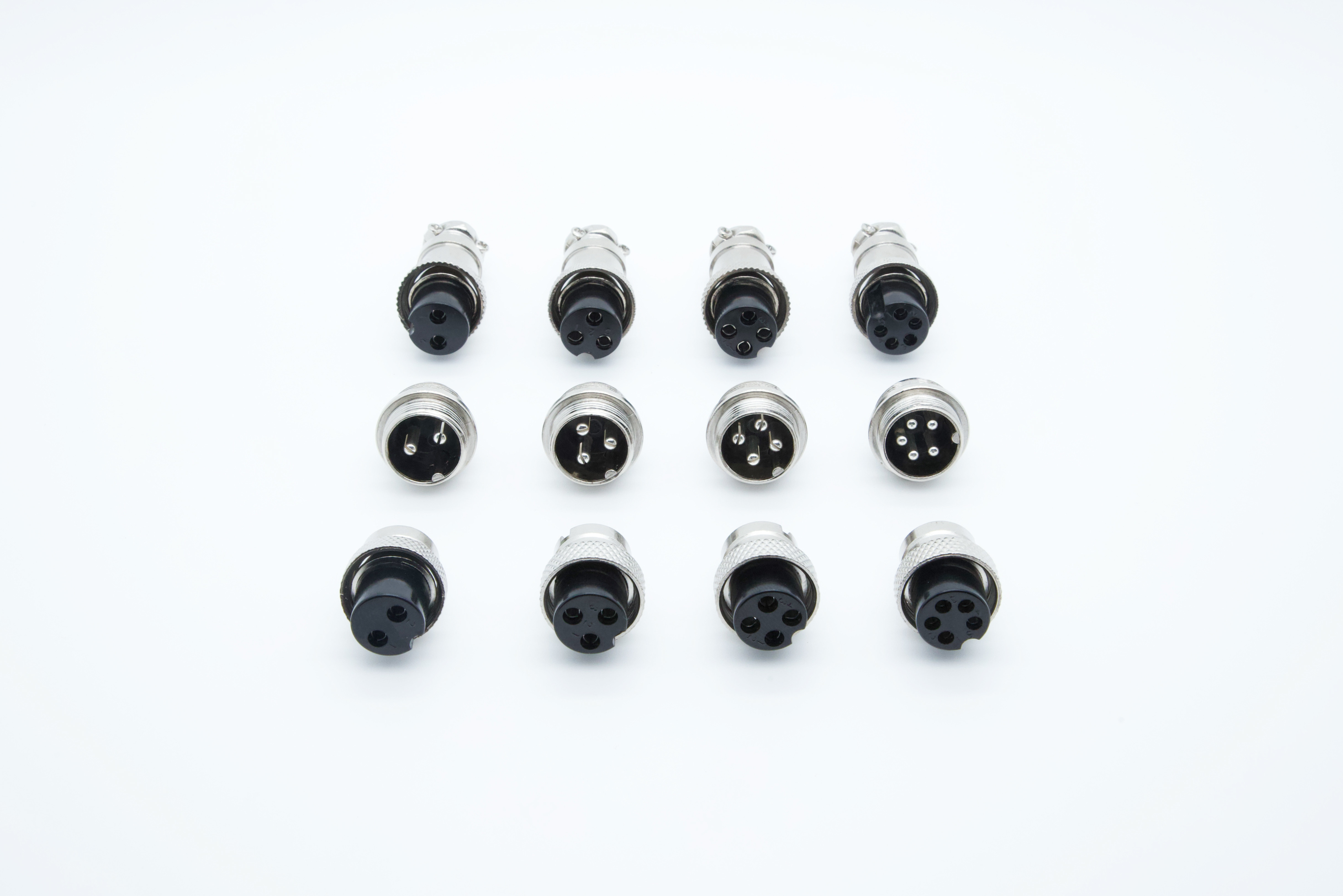 Gx16 Male To Female Locked Wire Type Tin Plated Aviation Connector Plug 2p To 5p
