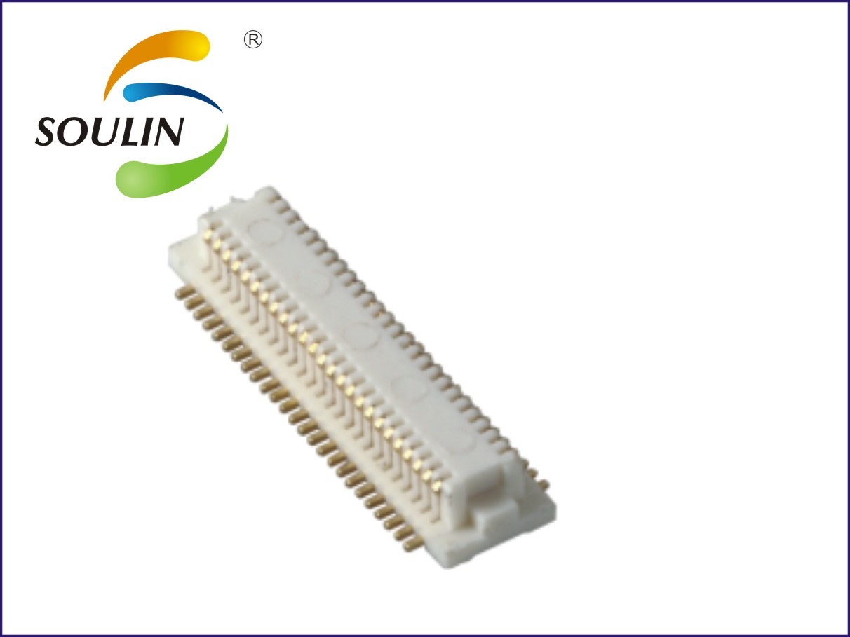 Customized PA9T Pcb Header Connector 0.5mm Male Pin Connector