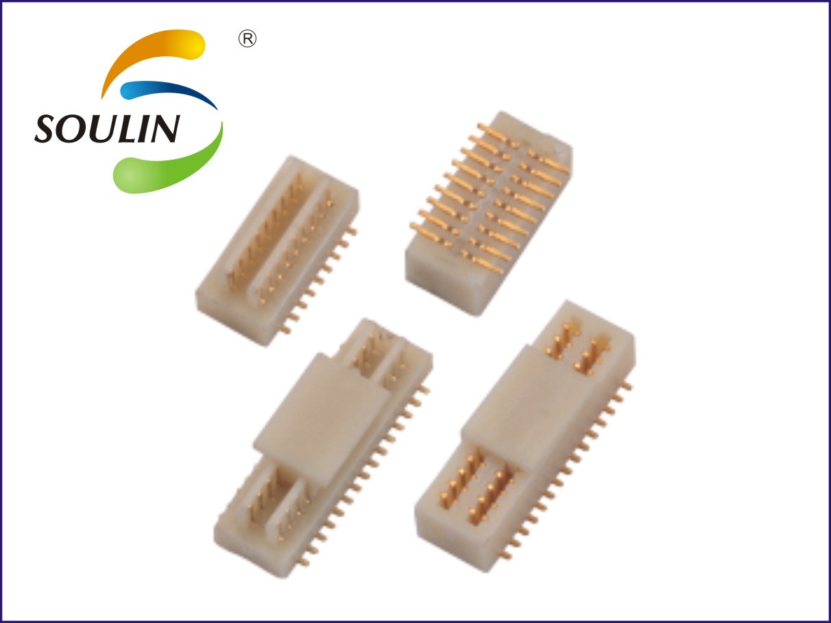 Customized PA9T Pcb Header Connector 0.5mm Male Pin Connector