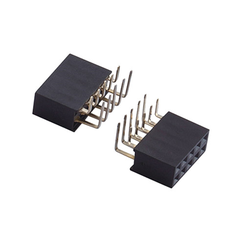 PA9T 1.27mm Female Header Connector Single Row Right Angle H3.4
